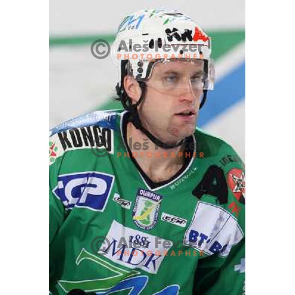 Greg Kuznik at ice-hockey game ZM Olimpija-Red Bulls Salzburg in the Final of EBEL league, played in Ljubljana, Slovenia 20.3.2008. ZM Olimpija won the game 4:3 and leads series 3:1. Photo by Ales Fevzer 