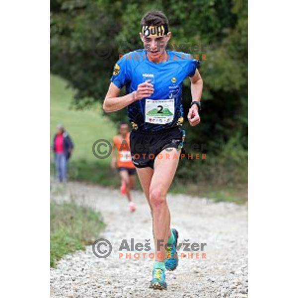 Sylvian Cachard (FRA), winner of Smarna gora mountain race in Ljubljana, Slovenia on October 10, 2020