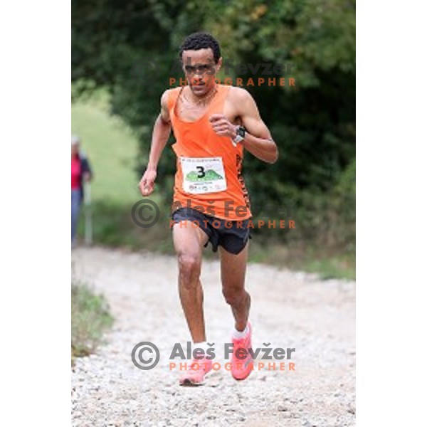 Filimon Abraham, runner-up of Smarna gora mountain race in Ljubljana, Slovenia on October 10, 2020