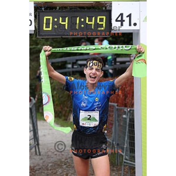 Sylvian Cachard (FRA), winner of Smarna gora mountain race in Ljubljana, Slovenia on October 10, 2020
