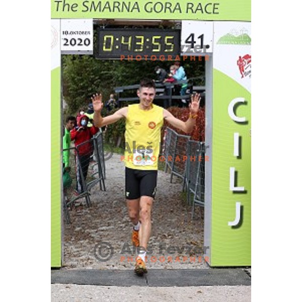 Timotej Becan competes at Smarna gora mountain race in Ljubljana, Slovenia on October 10, 2020