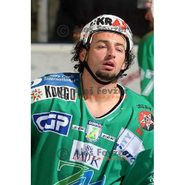 Brendan Yarema at ice-hockey game ZM Olimpija-Red Bulls Salzburg in the Final of EBEL league, played in Ljubljana, Slovenia 20.3.2008. ZM Olimpija won the game 4:3 and leads series 3:1. Photo by Ales Fevzer 