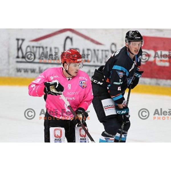 Patrik Rajsar of SIJ Acroni Jesenice during Alps league ice-hockey match between SIJ Acroni Jesenice and Steel Wings Linz in Podmezakla Hall, Jesenice, Slovenia on October 10, 2020