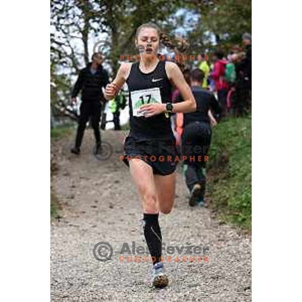 Spela Gonza competes at Smarna gora mountain race in Ljubljana, Slovenia on October 10, 2020
