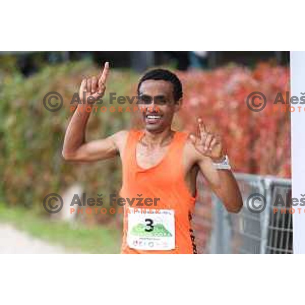 Filimon Abraham, runner-up of Smarna gora mountain race in Ljubljana, Slovenia on October 10, 2020