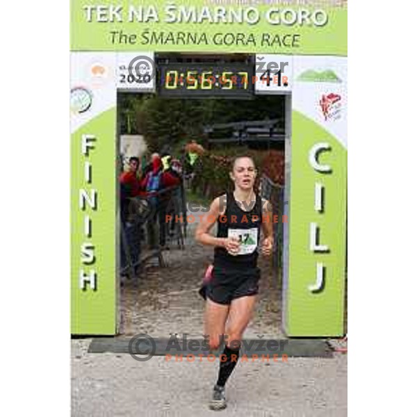 Spela Gonza competes at Smarna gora mountain race in Ljubljana, Slovenia on October 10, 2020