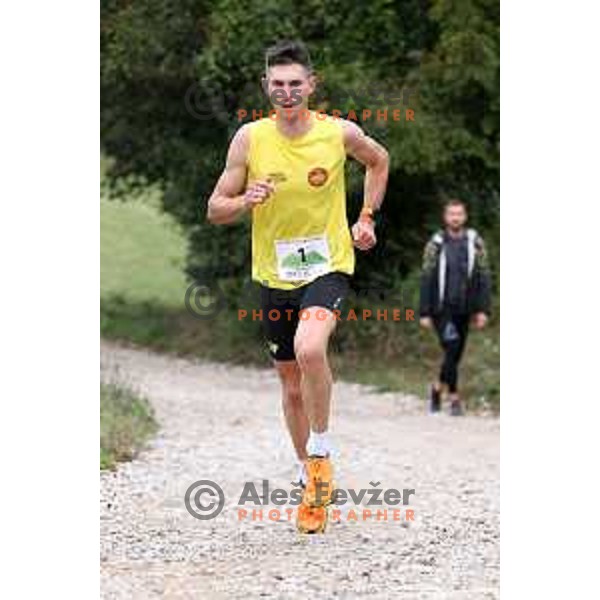 Timotej Becan competes at Smarna gora mountain race in Ljubljana, Slovenia on October 10, 2020