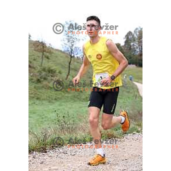 Timotej Becan competes at Smarna gora mountain race in Ljubljana, Slovenia on October 10, 2020