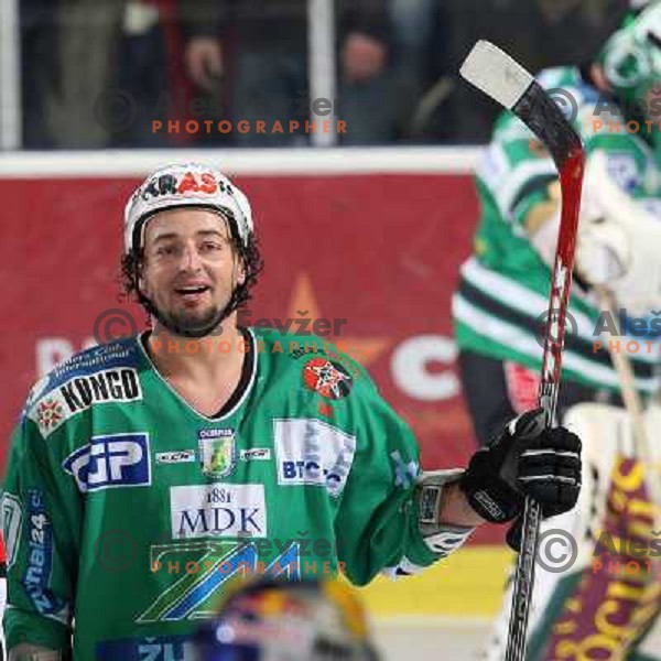 Brendan Yarema at ice-hockey game ZM Olimpija-Red Bulls Salzburg in the Final of EBEL league, played in Ljubljana, Slovenia 20.3.2008. ZM Olimpija won the game 4:3 and leads series 3:1. Photo by Ales Fevzer 