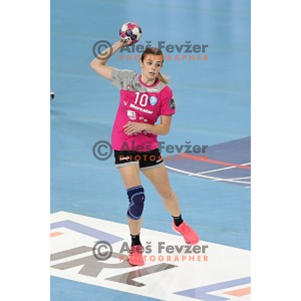 Matea Pletikosic in action during EHF Champions League Women 2020-2021 handball match between Krim Mercator (SLO) and Bietigheim (GER) in SRC Stozice, Ljubljana, Slovenia on October 17, 2020