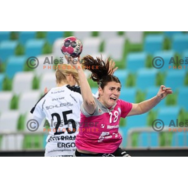 Branka Konatar in action during EHF Champions League Women 2020-2021 handball match between Krim Mercator (SLO) and Bietigheim (GER) in SRC Stozice, Ljubljana, Slovenia on October 17, 2020