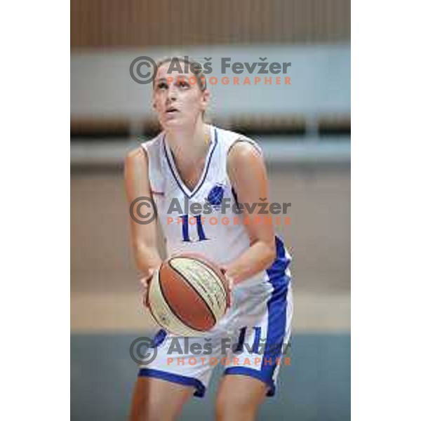 in action during 1.SKL Women basketball match between Jezica and Cinkarna Celje in Ljubljana, Slovenia on October 17, 2020