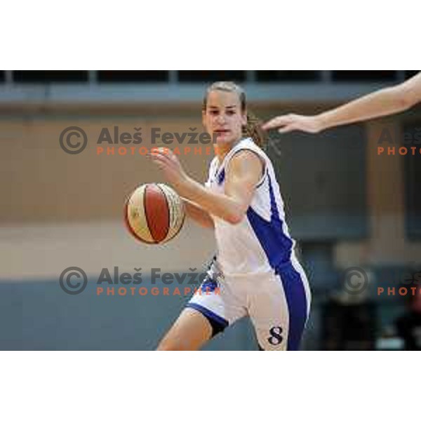 in action during 1.SKL Women basketball match between Jezica and Cinkarna Celje in Ljubljana, Slovenia on October 17, 2020