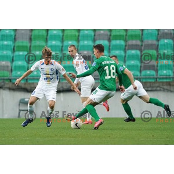 Andres Vombergar in action during Prva Liga Telekom Slovenije 2020-2021 football match between Olimpoija and Celje in SRC Stozice, Ljubljana, Slovenia on October 18, 2020