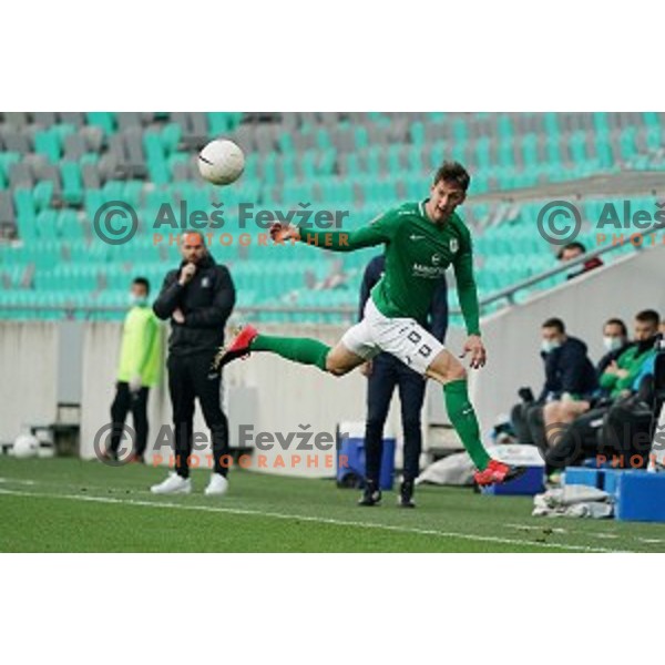 in action during Prva Liga Telekom Slovenije 2020-2021 football match between Olimpoija and Celje in SRC Stozice, Ljubljana, Slovenia on October 18, 2020