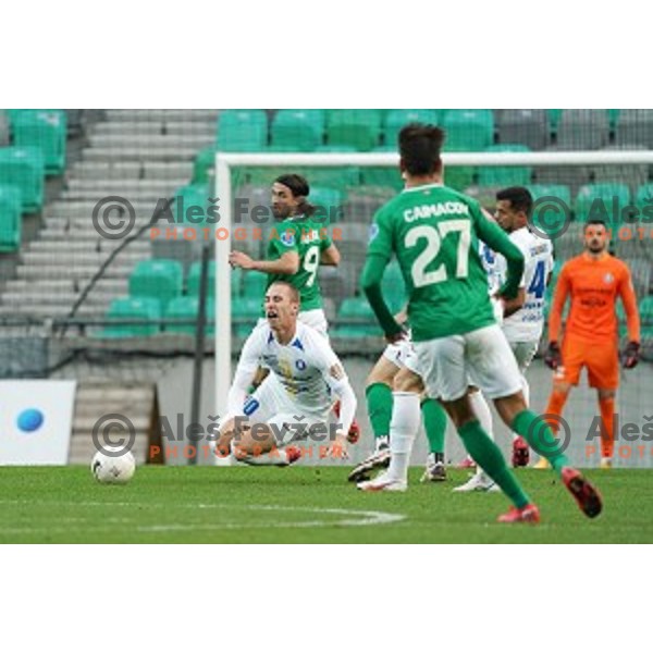Zan Zaletel in action during Prva Liga Telekom Slovenije 2020-2021 football match between Olimpoija and Celje in SRC Stozice, Ljubljana, Slovenia on October 18, 2020