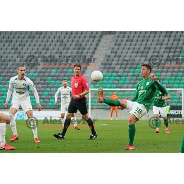 Anders Vombergar in action during Prva Liga Telekom Slovenije 2020-2021 football match between Olimpoija and Celje in SRC Stozice, Ljubljana, Slovenia on October 18, 2020