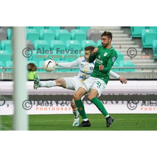 Luka Marin in action during Prva Liga Telekom Slovenije 2020-2021 football match between Olimpoija and Celje in SRC Stozice, Ljubljana, Slovenia on October 18, 2020