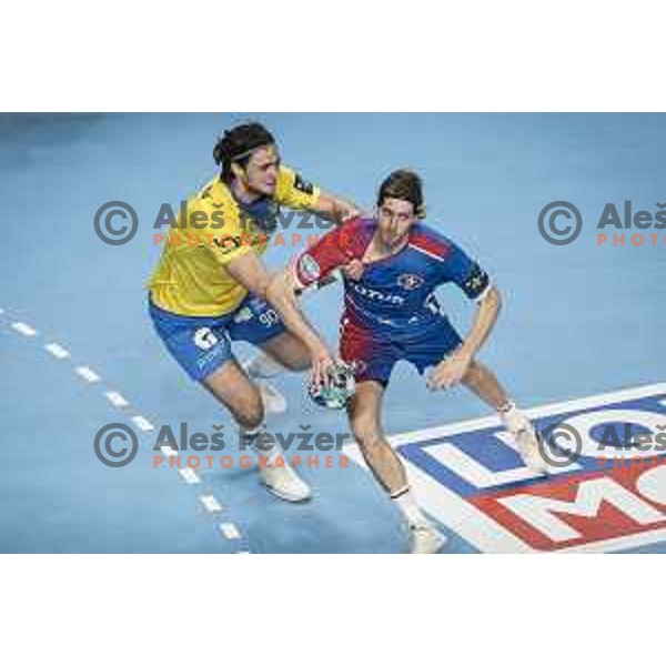 Veron Nacinovic in action during EHF Champions League handball match between RK Celje Pivovarna Lasko and Motor Zaporozhye in Arena Zlatorog, Celje, Slovenia on October 28, 2020