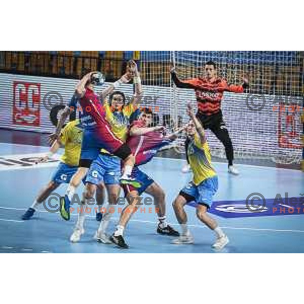 Veron Nacinovic in action during EHF Champions League handball match between RK Celje Pivovarna Lasko and Motor Zaporozhye in Arena Zlatorog, Celje, Slovenia on October 28, 2020