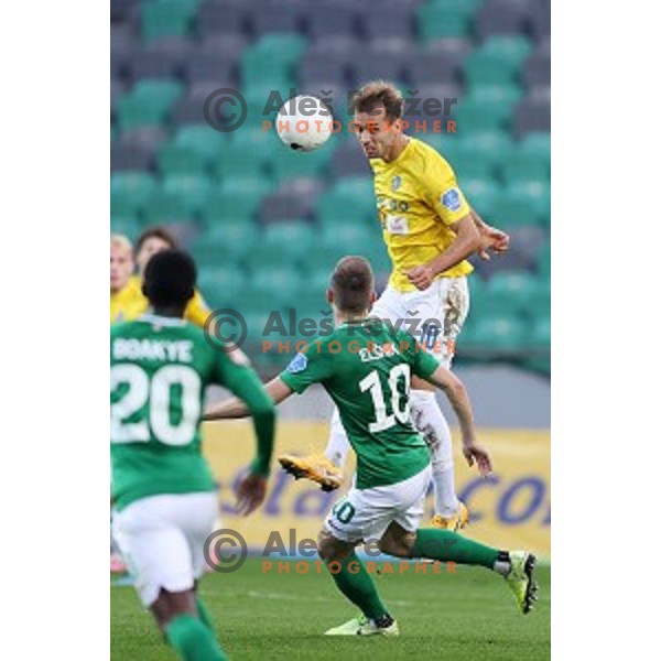 Mustafa Nukic in action during Prva Liga Telekom Slovenije 2020-2021 football match between Olimpija and Bravo in Ljubljana, Slovenia on October 29, 2020