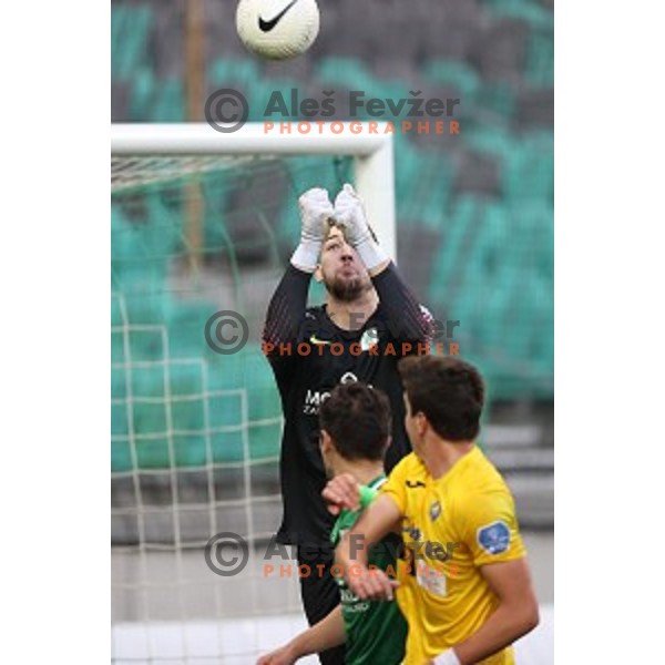 Ziga Frelih in action during Prva Liga Telekom Slovenije 2020-2021 football match between Olimpija and Bravo in Ljubljana, Slovenia on October 29, 2020