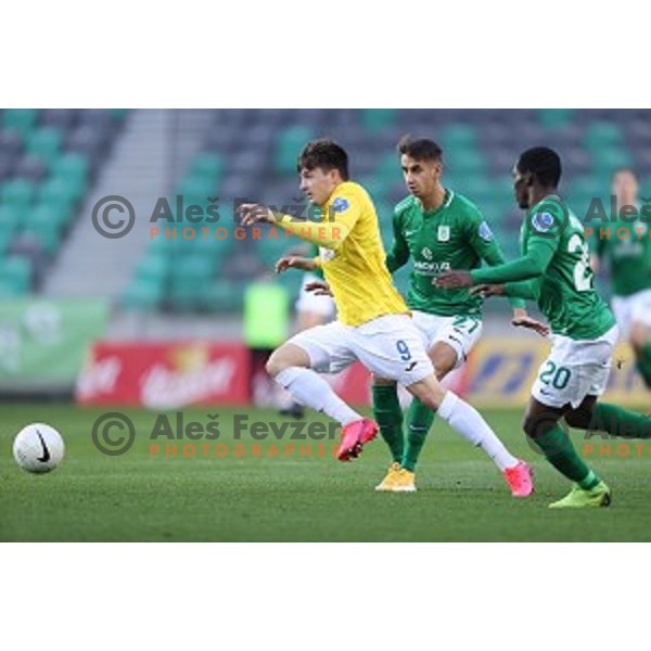 Martin Kramaric in action during Prva Liga Telekom Slovenije 2020-2021 football match between Olimpija and Bravo in Ljubljana, Slovenia on October 29, 2020