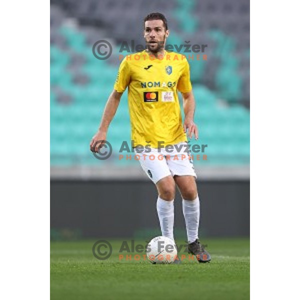 Luka Zinko in action during Prva Liga Telekom Slovenije 2020-2021 football match between Olimpija and Bravo in Ljubljana, Slovenia on October 29, 2020