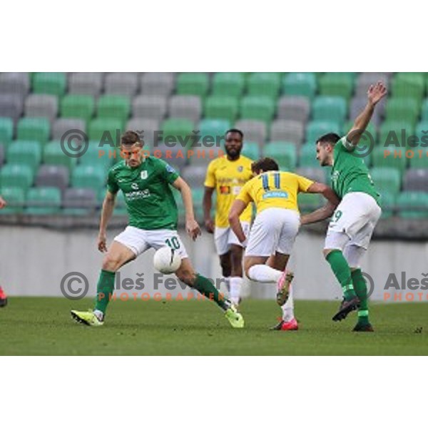 Timi Max Elsnik in action during Prva Liga Telekom Slovenije 2020-2021 football match between Olimpija and Bravo in Ljubljana, Slovenia on October 29, 2020
