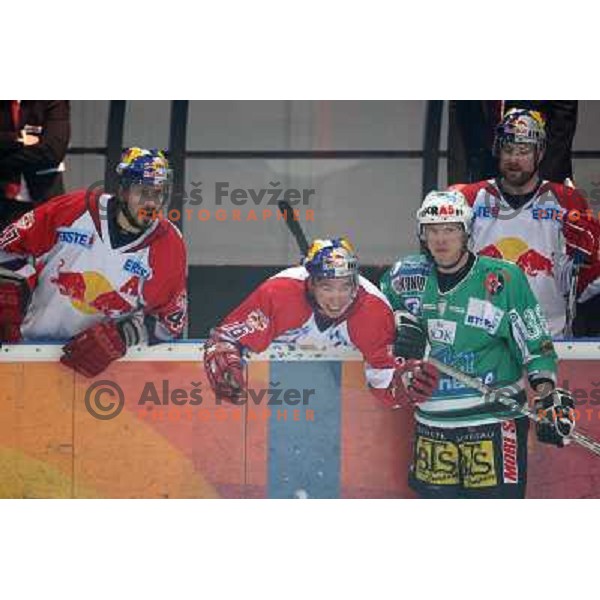 Ulrich (47), Harand (16), Petrilainen (38) at fifth game of the Final of EBEL league between Red Bulls Salzburg and ZM Olimpija, played in Salzburg 23.3.2008. Red Bulls won 5:0 . Photo by Ales Fevzer 