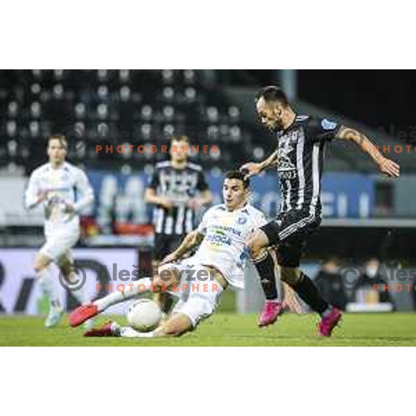 Ziga Kous in action during Prva liga Telekom Slovenije football match between Mura and Celje in Fazanerije, Murska Sobota, Slovenia on November 2, 2020
