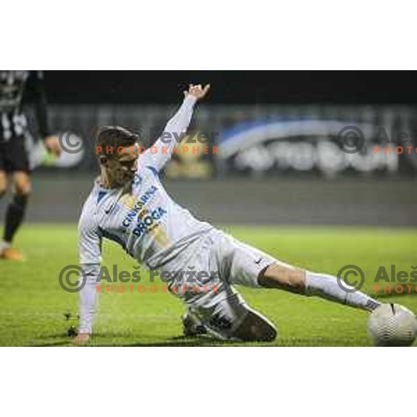 Amadej Brecl in action during Prva liga Telekom Slovenije football match between Mura and Celje in Fazanerije, Murska Sobota, Slovenia on November 2, 2020