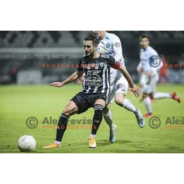Alen Kozar in action during Prva liga Telekom Slovenije football match between Mura and Celje in Fazanerije, Murska Sobota, Slovenia on November 2, 2020