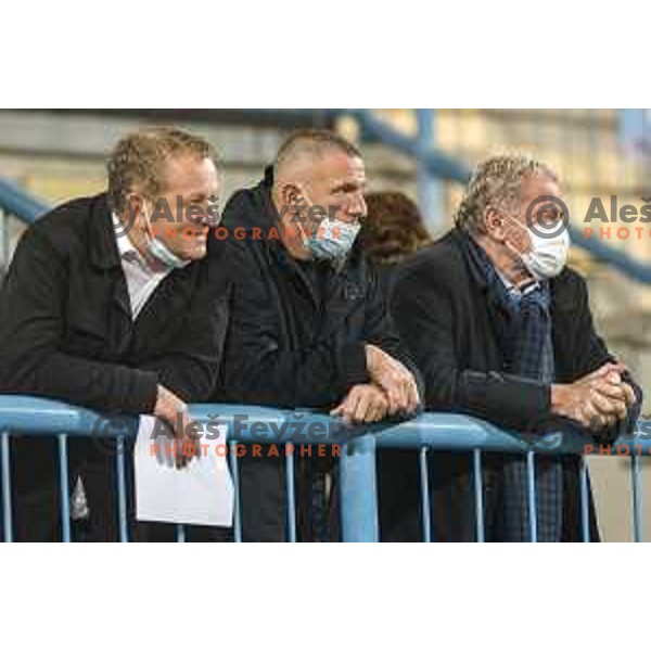 Sebastjan Cimerotic and Milan Mandaric during Prva Liga Telekom Slovenije 2002-2021 football match between Gorica and Olimpija in Nova Gorica, Slovenia on November 3, 2020
