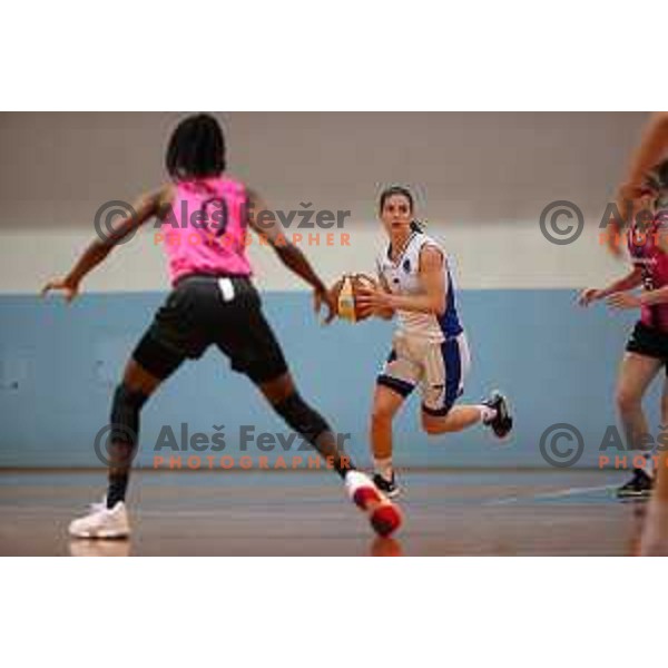 Sara Meden in action during 1.SKL Women basketball match between Jezica and Cinkarna Celje in Ljubljana, Slovenia on October 17, 2020
