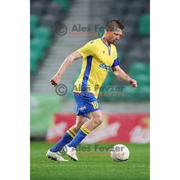 Dare Vrsic in action during Prva Liga Telekom Slovenije 2002-2021 football match between Olimpija and Koper in SRC Stozice, Ljubljana, Slovenia on November 7, 2020