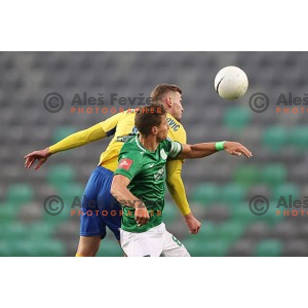 Nardin Mulahusejnovic in action during Prva Liga Telekom Slovenije 2002-2021 football match between Olimpija and Koper in SRC Stozice, Ljubljana, Slovenia on November 7, 2020