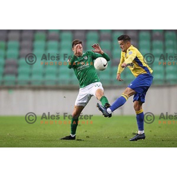Luka Marin in action during Prva Liga Telekom Slovenije 2002-2021 football match between Olimpija and Koper in SRC Stozice, Ljubljana, Slovenia on November 7, 2020