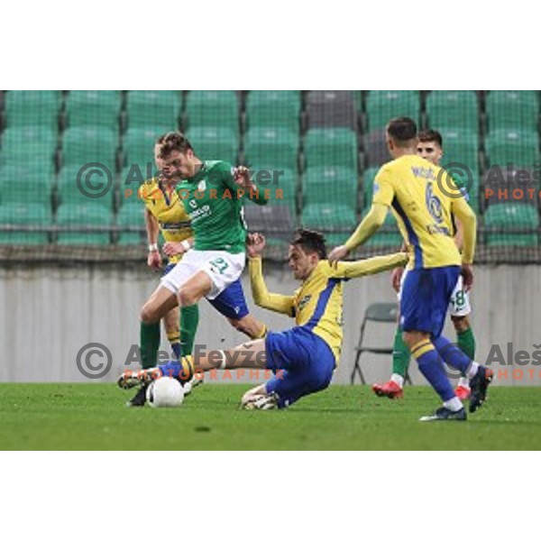 Luka Marin in action during Prva Liga Telekom Slovenije 2002-2021 football match between Olimpija and Koper in SRC Stozice, Ljubljana, Slovenia on November 7, 2020