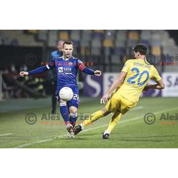 Martin Milec in action during Prva liga Telekom Slovenije football match between Maribor and Domzale in Ljudski vrt, Maribor, Slovenia on November 7, 2020