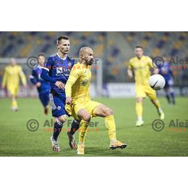 Tonci Mujan in action during Prva liga Telekom Slovenije football match between Maribor and Domzale in Ljudski vrt, Maribor, Slovenia on November 7, 2020