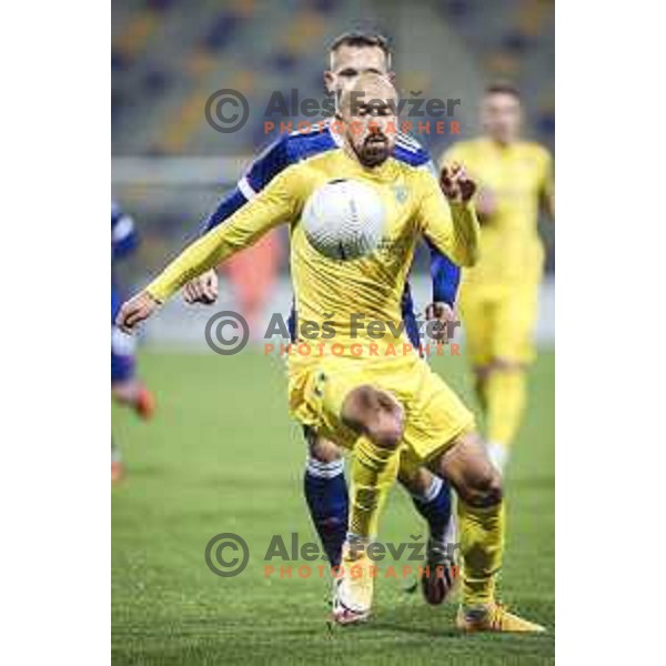Tonci Mujan in action during Prva liga Telekom Slovenije football match between Maribor and Domzale in Ljudski vrt, Maribor, Slovenia on November 7, 2020