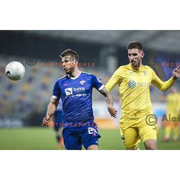 Jan Mlakar in action during Prva liga Telekom Slovenije football match between Maribor and Domzale in Ljudski vrt, Maribor, Slovenia on November 7, 2020