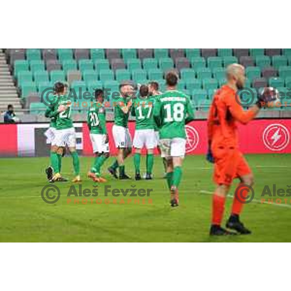 Djordje Ivanovic in action during Prva Liga Telekom Slovenije 2002-2021 football match between Olimpija and Koper in SRC Stozice, Ljubljana, Slovenia on November 7, 2020