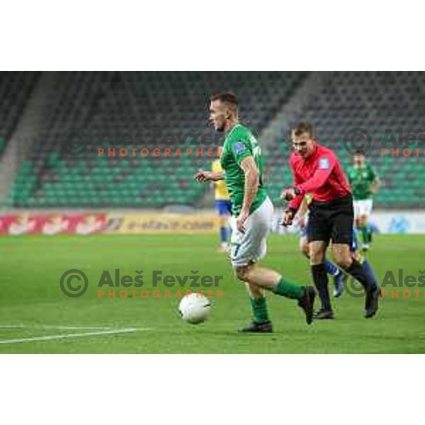 Djordje Ivanovic in action during Prva Liga Telekom Slovenije 2002-2021 football match between Olimpija and Koper in SRC Stozice, Ljubljana, Slovenia on November 7, 2020