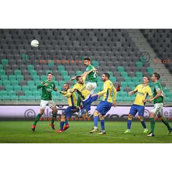 Marko Perkovic in action during Prva Liga Telekom Slovenije 2002-2021 football match between Olimpija and Koper in SRC Stozice, Ljubljana, Slovenia on November 7, 2020