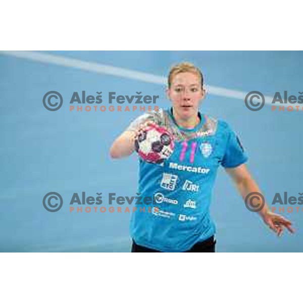 Harma van Kreij in action during EHF Champions League Women 2020-2021 handball match between Krim Mercator (SLO) and CSM Bucuresti (ROU) in SRC Stozice, Ljubljana, Slovenia on November 7, 2020