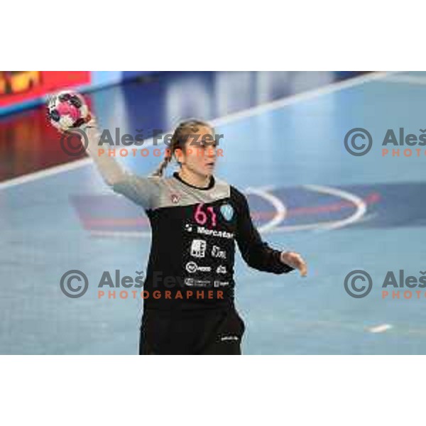 Jovana Risovic in action during EHF Champions League Women 2020-2021 handball match between Krim Mercator (SLO) and CSM Bucuresti (ROU) in SRC Stozice, Ljubljana, Slovenia on November 7, 2020