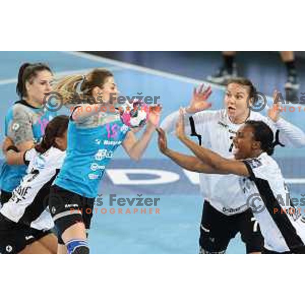 Matea Pletikosic in action during EHF Champions League Women 2020-2021 handball match between Krim Mercator (SLO) and CSM Bucuresti (ROU) in SRC Stozice, Ljubljana, Slovenia on November 7, 2020