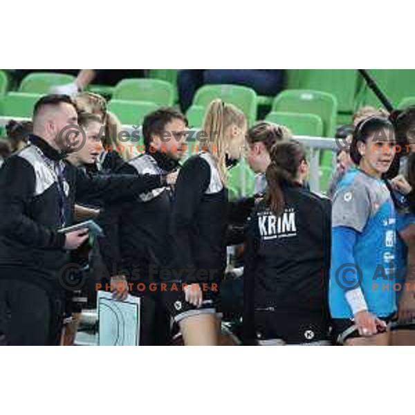 Uros Bregar, head coach of Krim Mercator during EHF Champions League Women 2020-2021 handball match between Krim Mercator (SLO) and CSM Bucuresti (ROU) in SRC Stozice, Ljubljana, Slovenia on November 7, 2020
